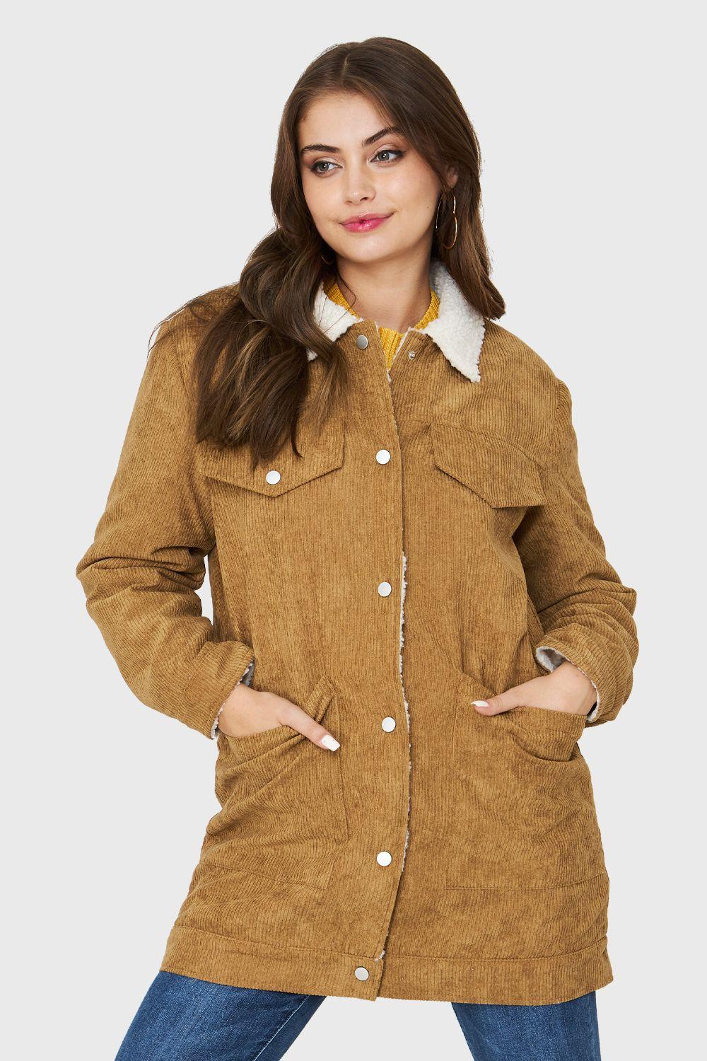 Chaqueta Tipo Cotelé Camel Nicopoly-0