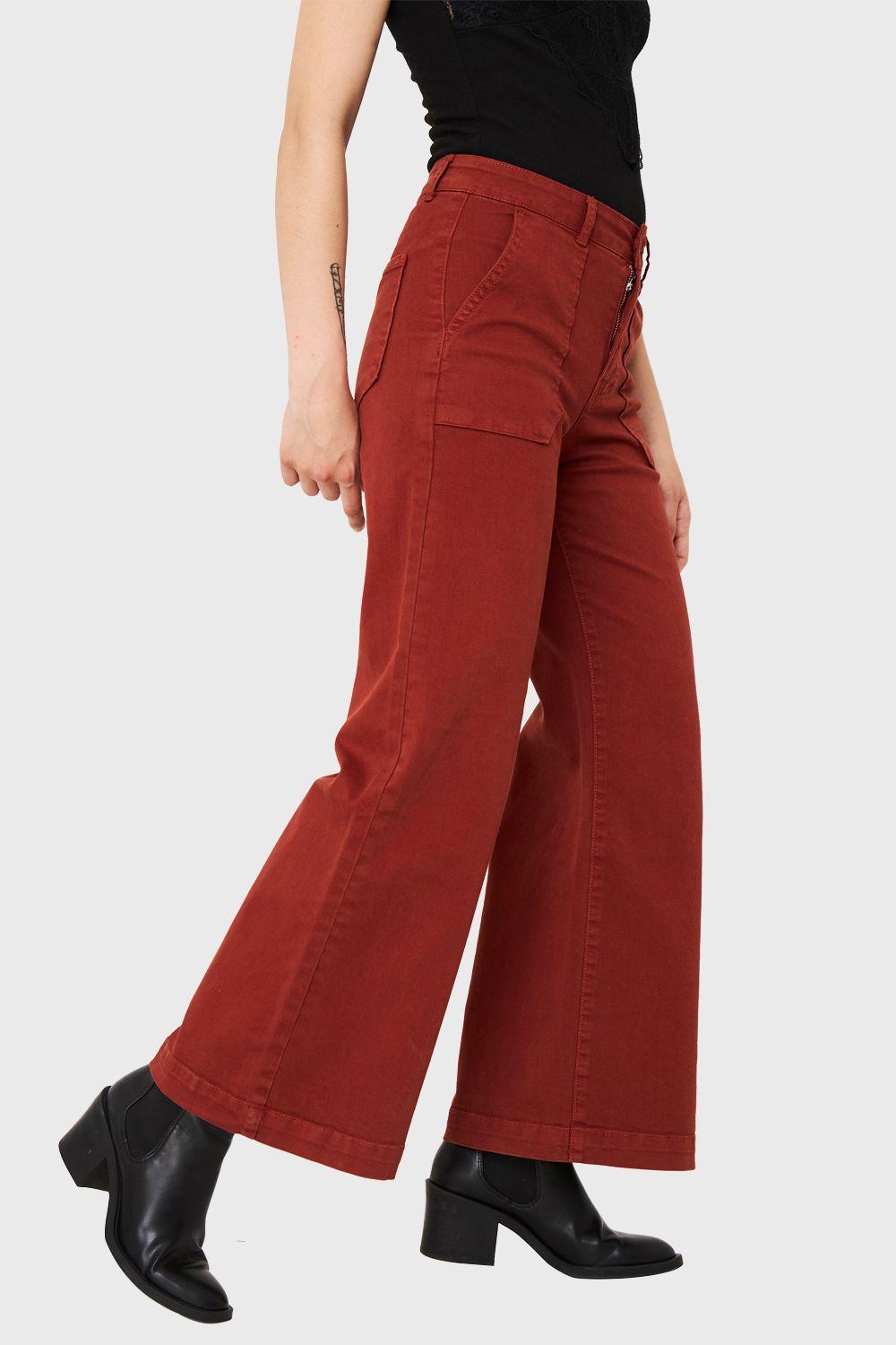 Pantalón Cropped Bolsillos Cobre Nicopoly-2