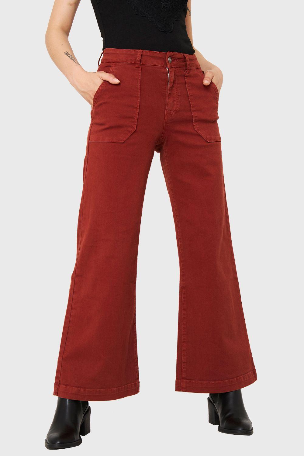 Pantalón Cropped Bolsillos Cobre Nicopoly-0
