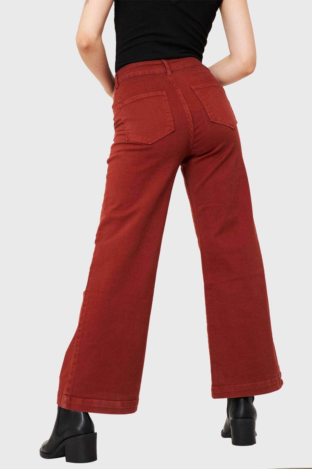 Pantalón Cropped Bolsillos Cobre Nicopoly-3