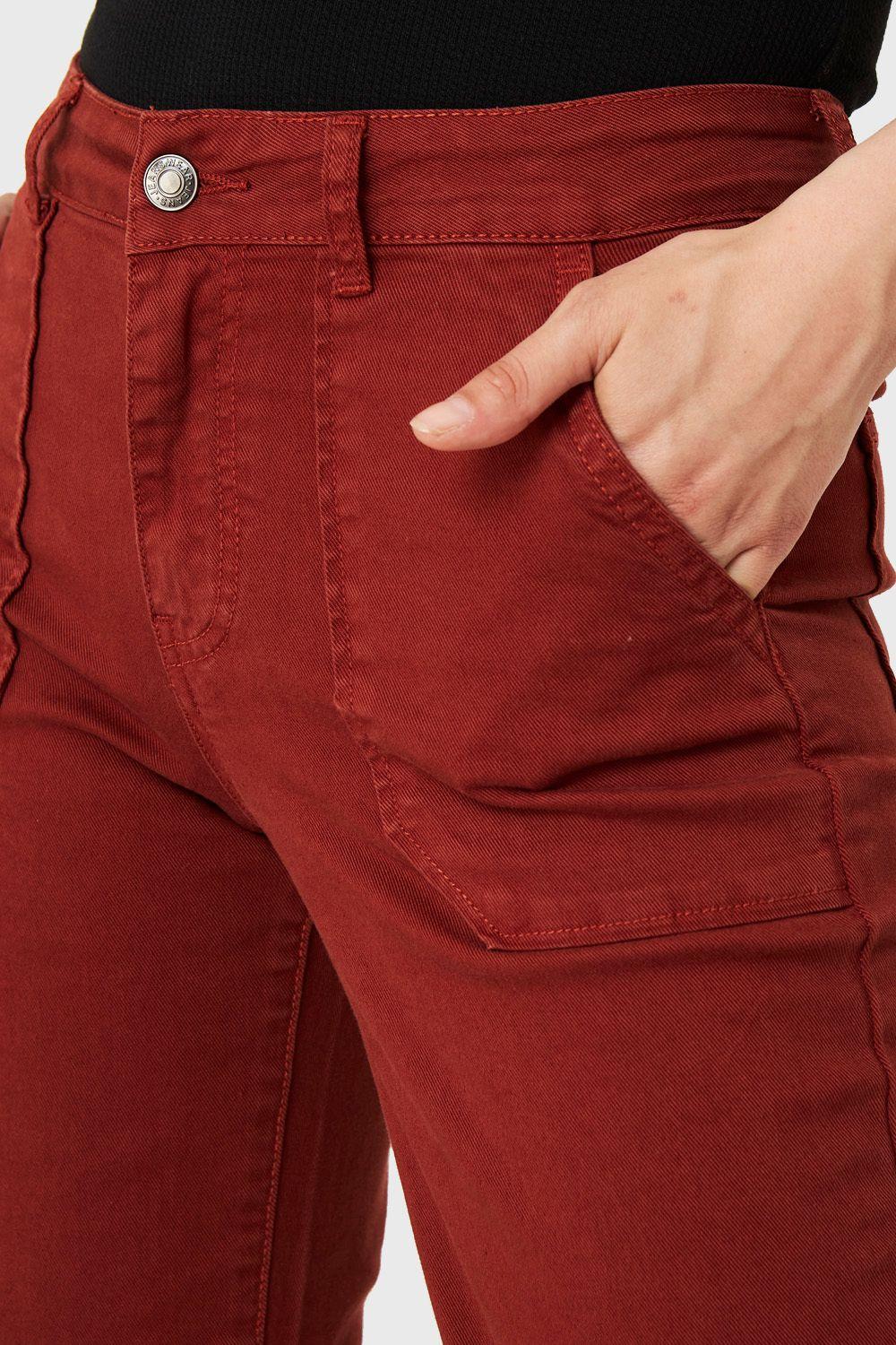 Pantalón Cropped Bolsillos Cobre Nicopoly-4