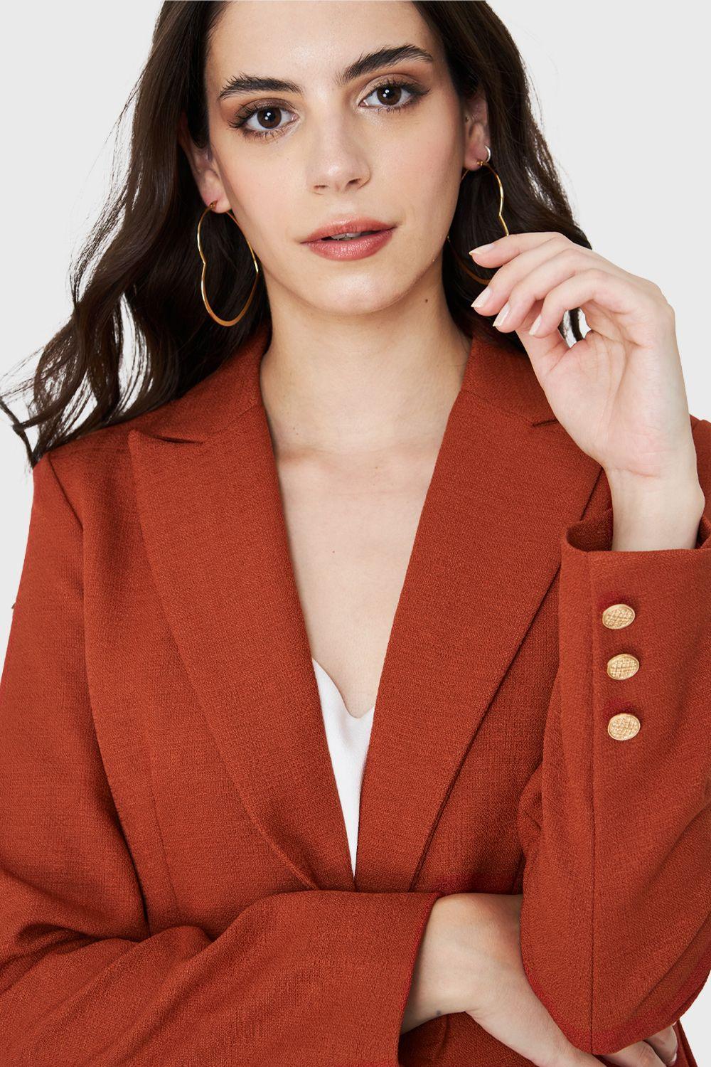 Blazer Botones Dorados Óxido Nicopoly-5