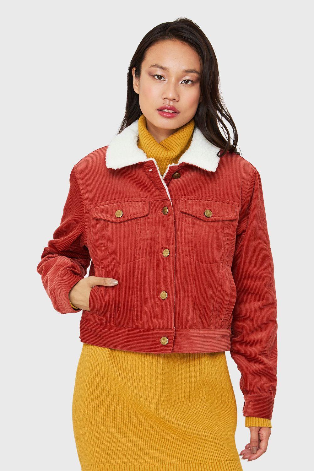 Chaqueta Corta Cotelé Terracota Nicopoly-0