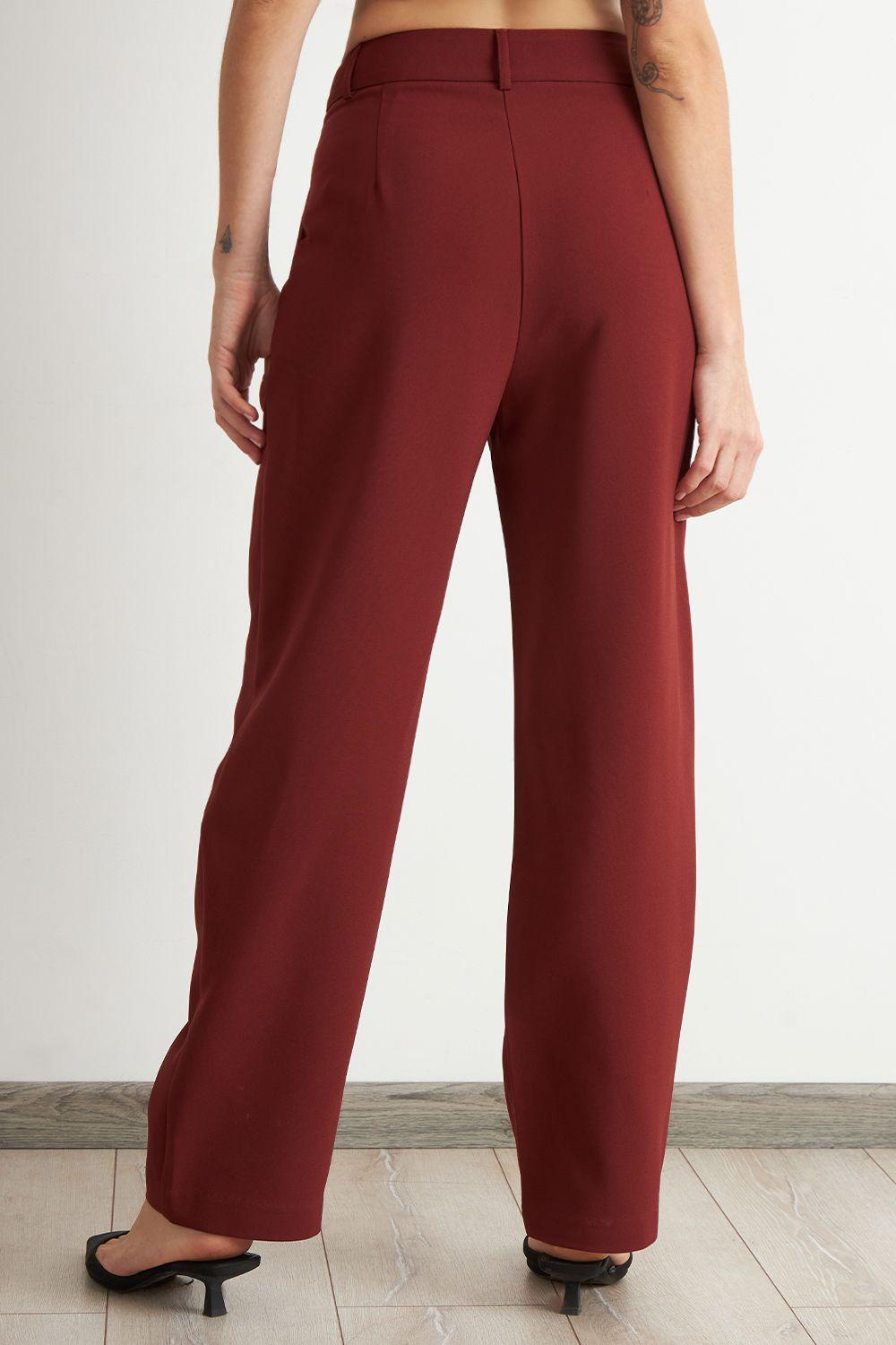 Pantalón Recto Con Pinza Óxido Nicopoly-3