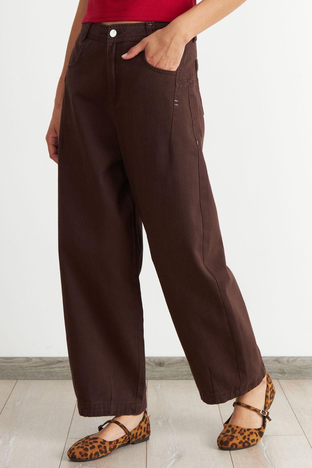 Jeans Corte Barrel Café Nicopoly-2