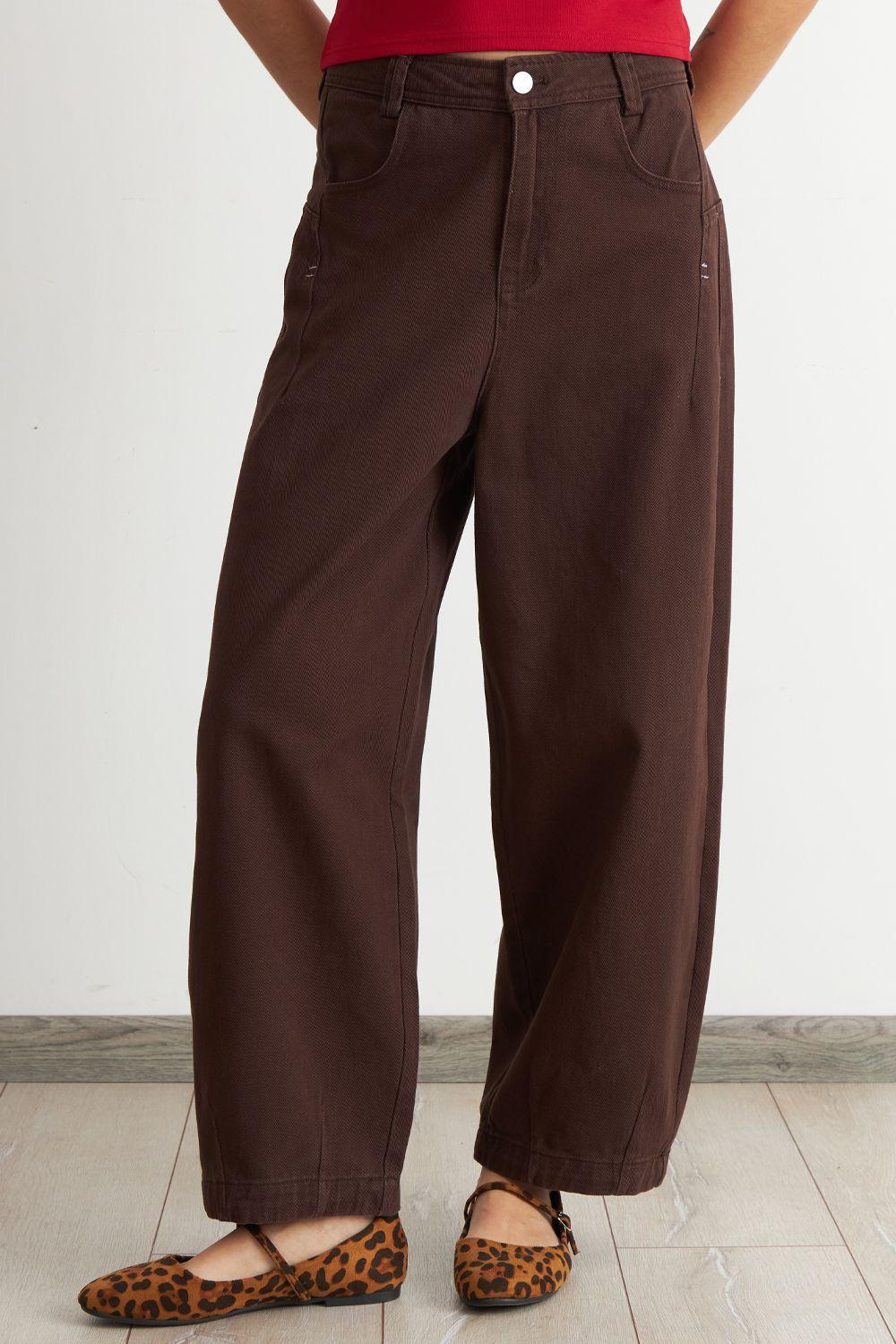 Jeans Corte Barrel Café Nicopoly-4