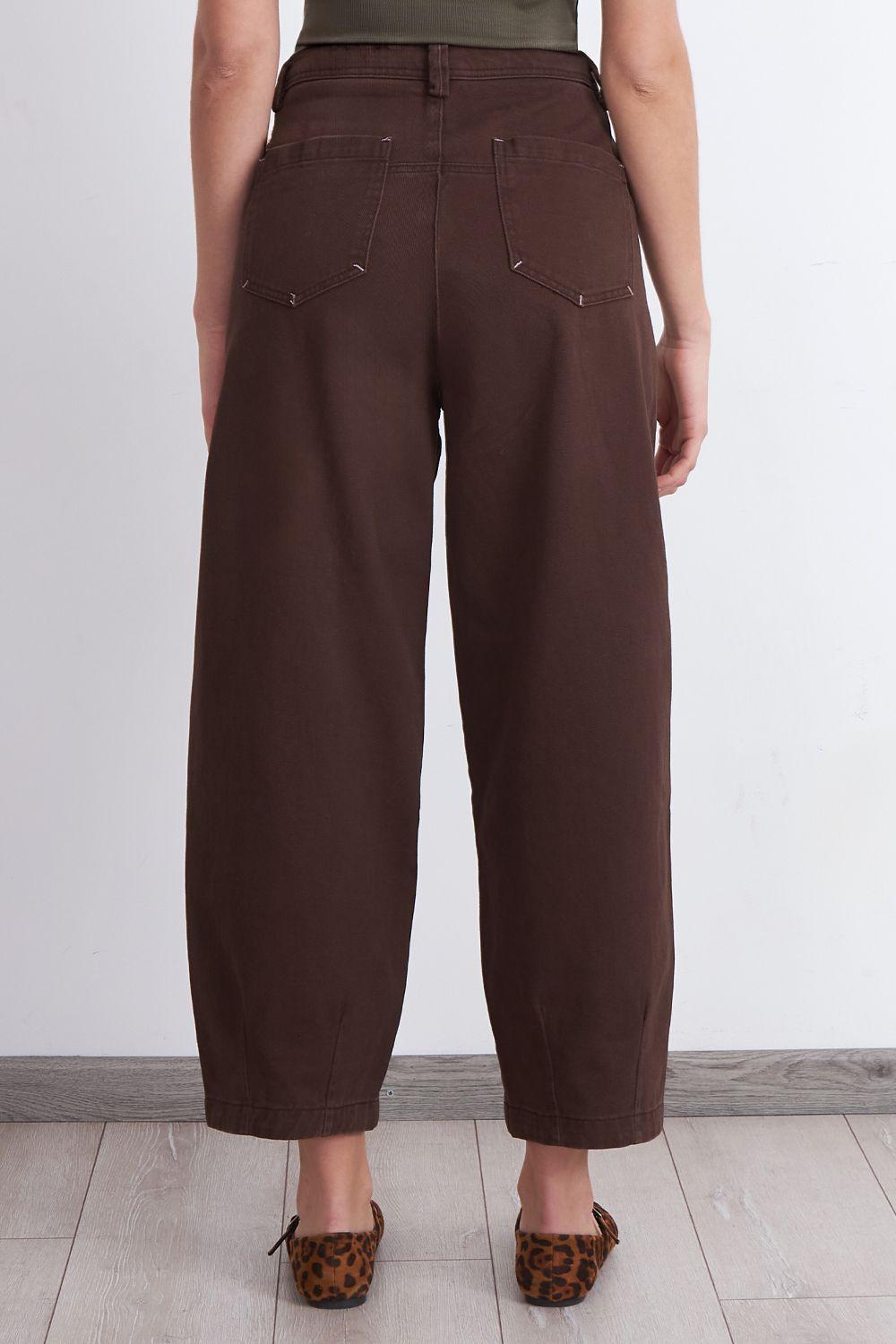 Jeans Corte Barrel Café Nicopoly-3