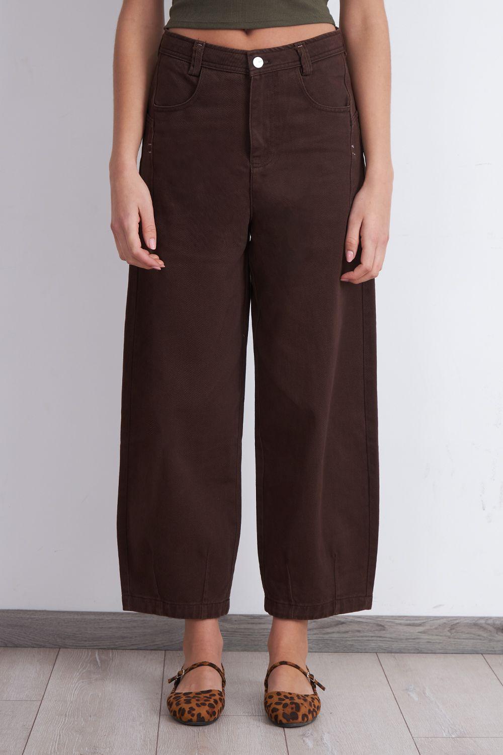 Jeans Corte Barrel Café Nicopoly-5