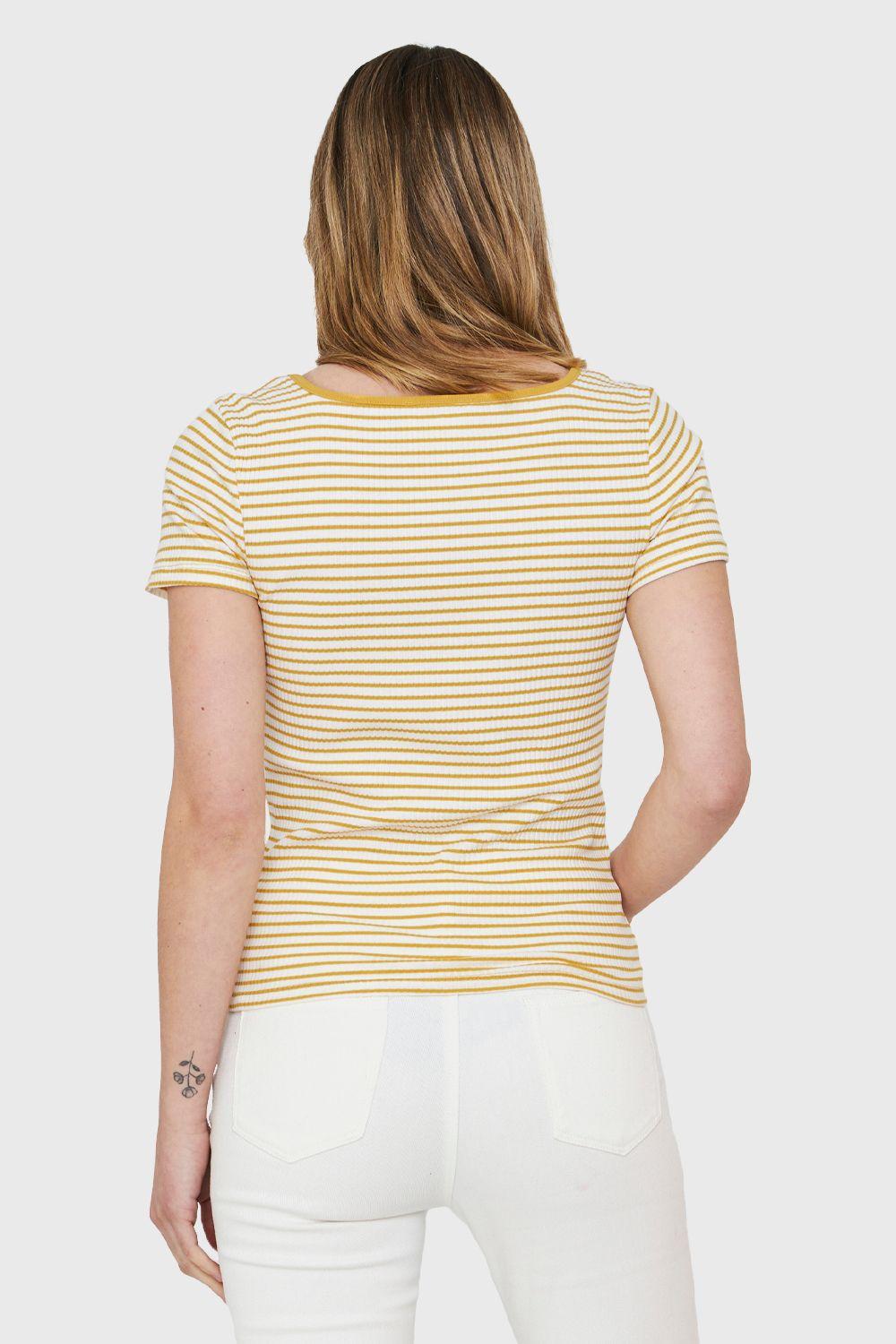 Polera Rayas Amarillo Nicopoly-3