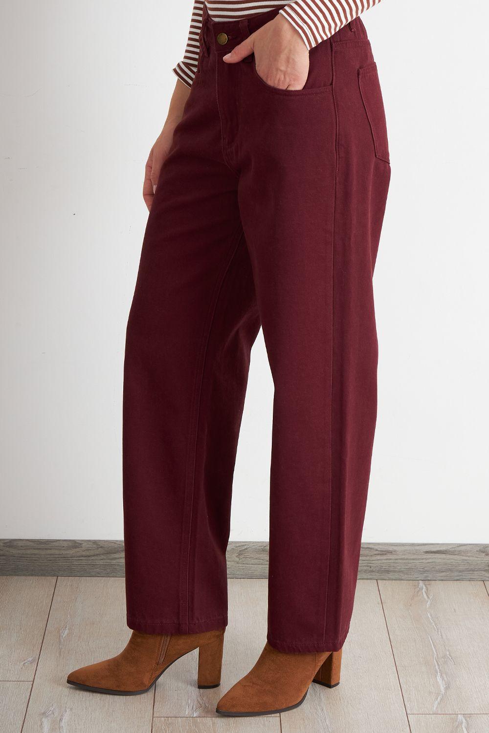 Jeans Rectos Tiro Alto Óxido Nicopoly-2