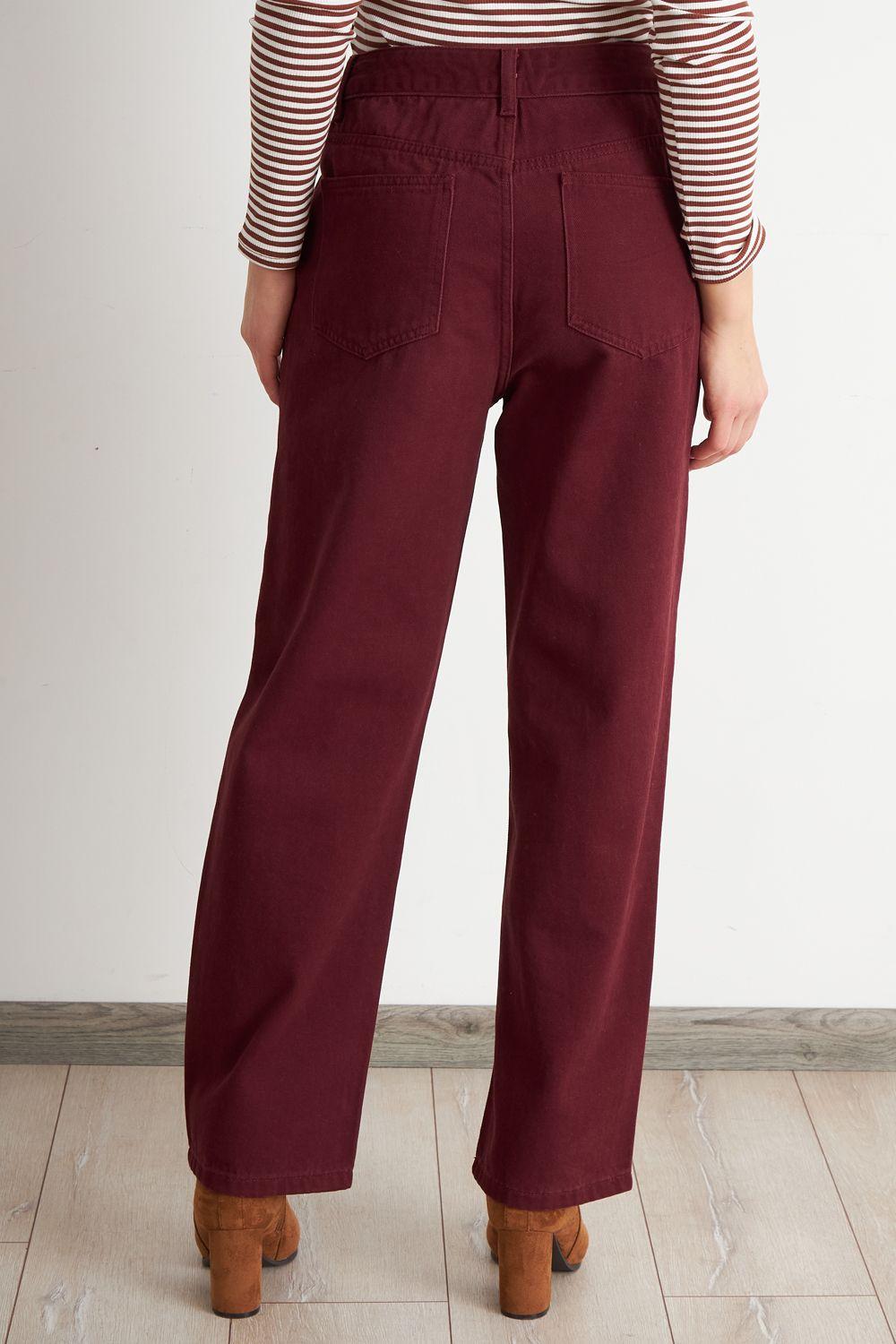 Jeans Rectos Tiro Alto Óxido Nicopoly-3