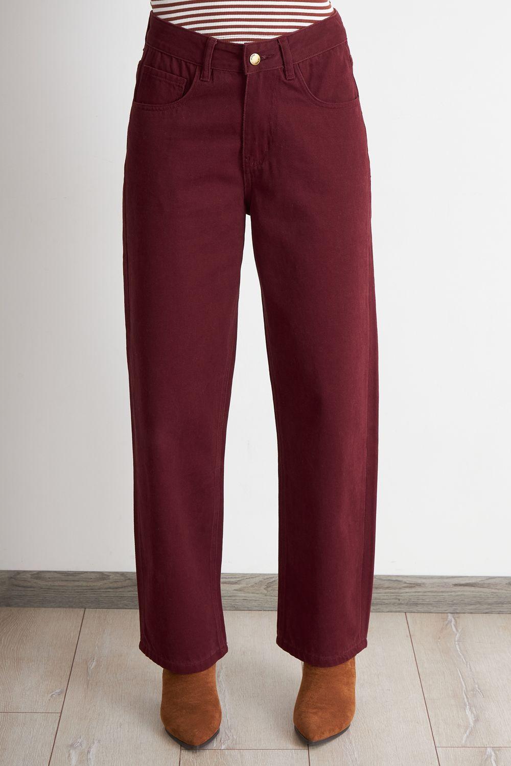 Jeans Rectos Tiro Alto Óxido Nicopoly-4