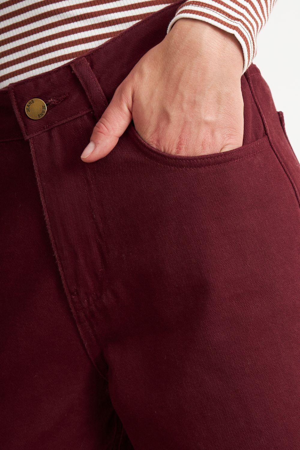 Jeans Rectos Tiro Alto Óxido Nicopoly-5