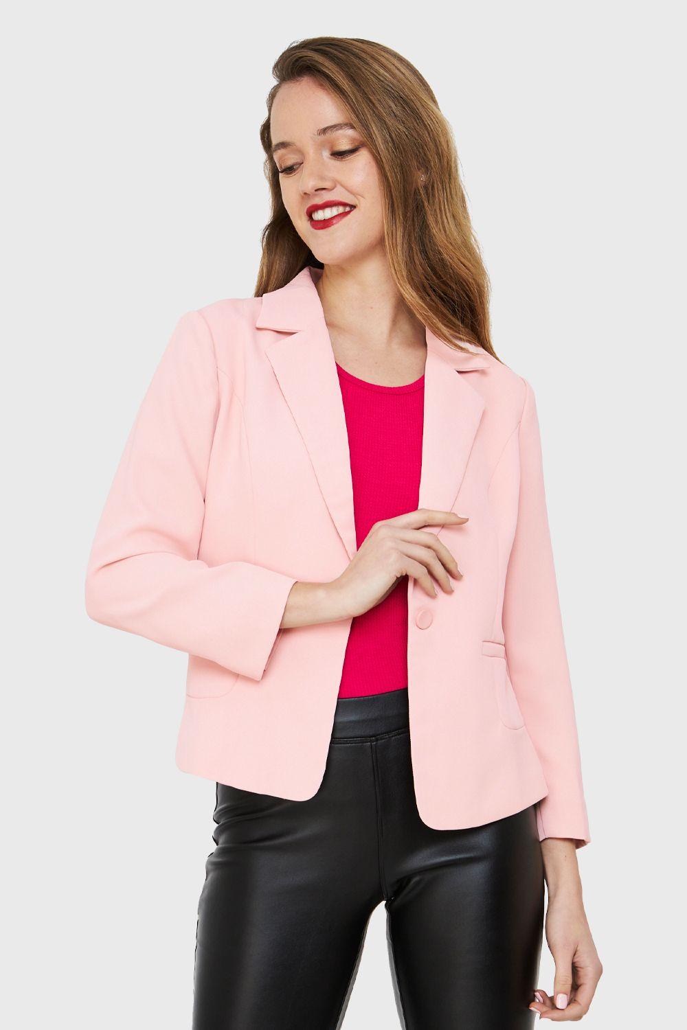 Blazer Corto Rosa Nicopoly-0