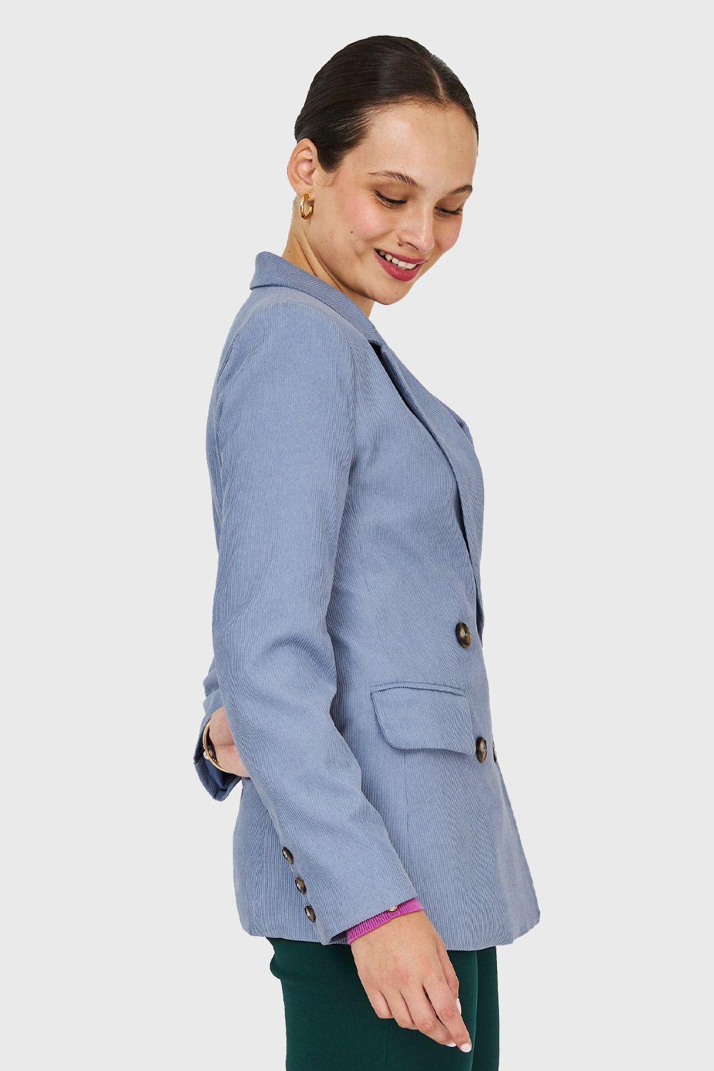 Blazer Cotelé Celeste Nicopoly-2