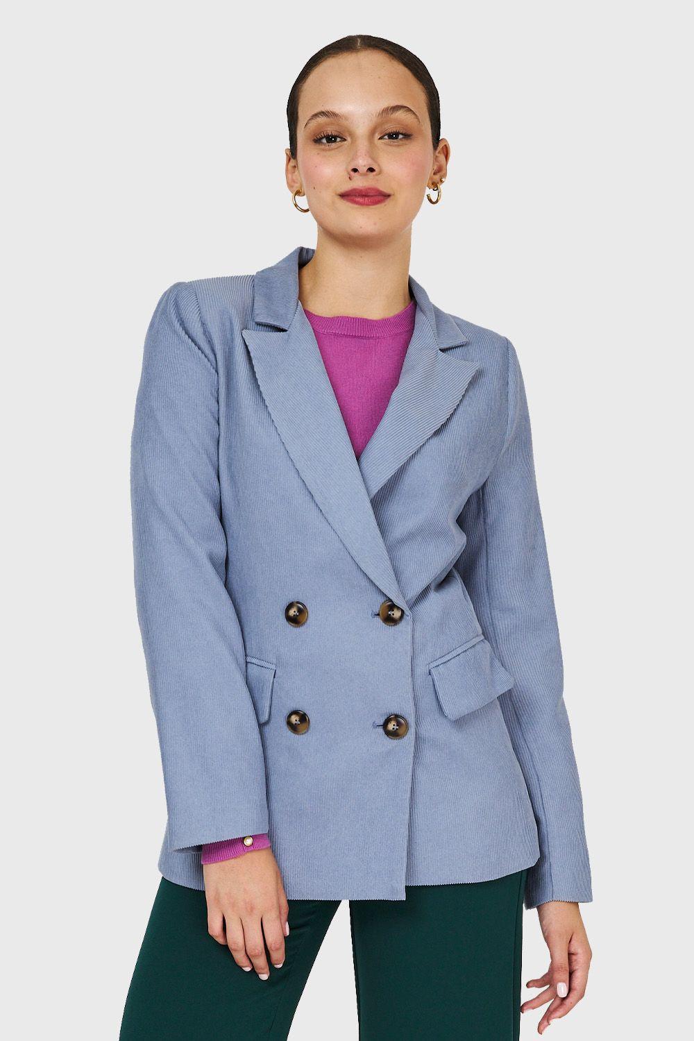 Blazer Cotelé Celeste Nicopoly-4