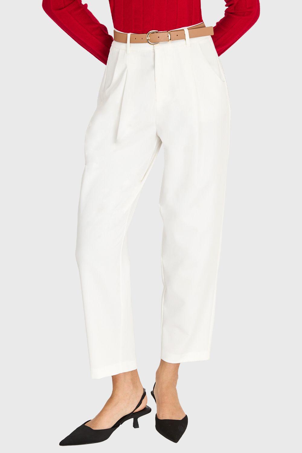 Pantalón Carrot Blanco Nicopoly-4