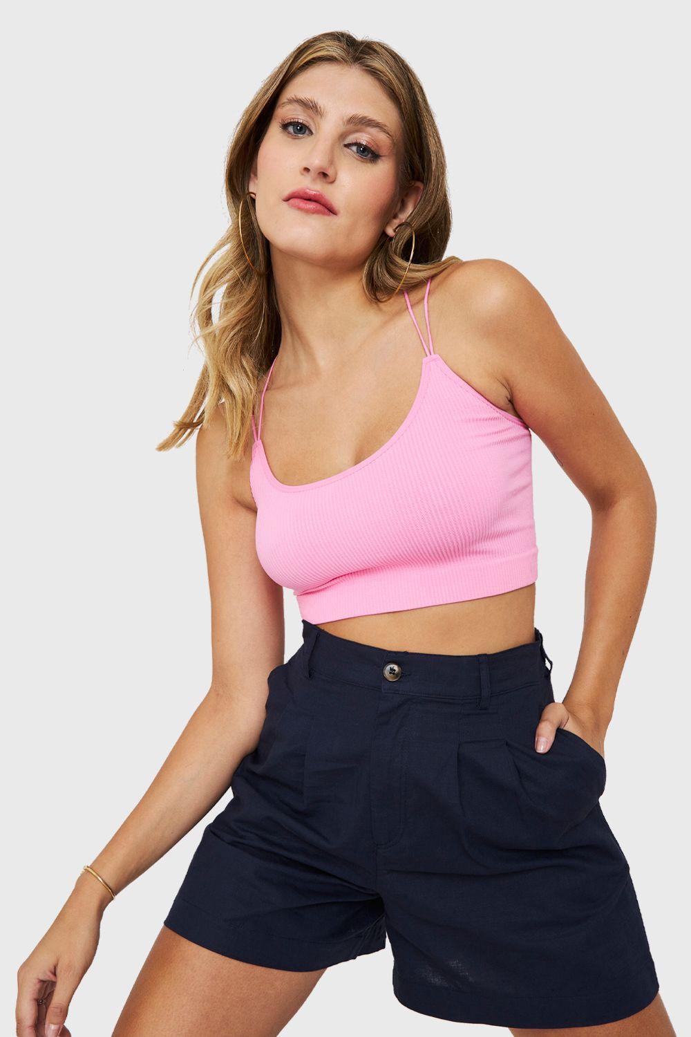 Peto Básico Acanalado  Rosado Nicopoly-0