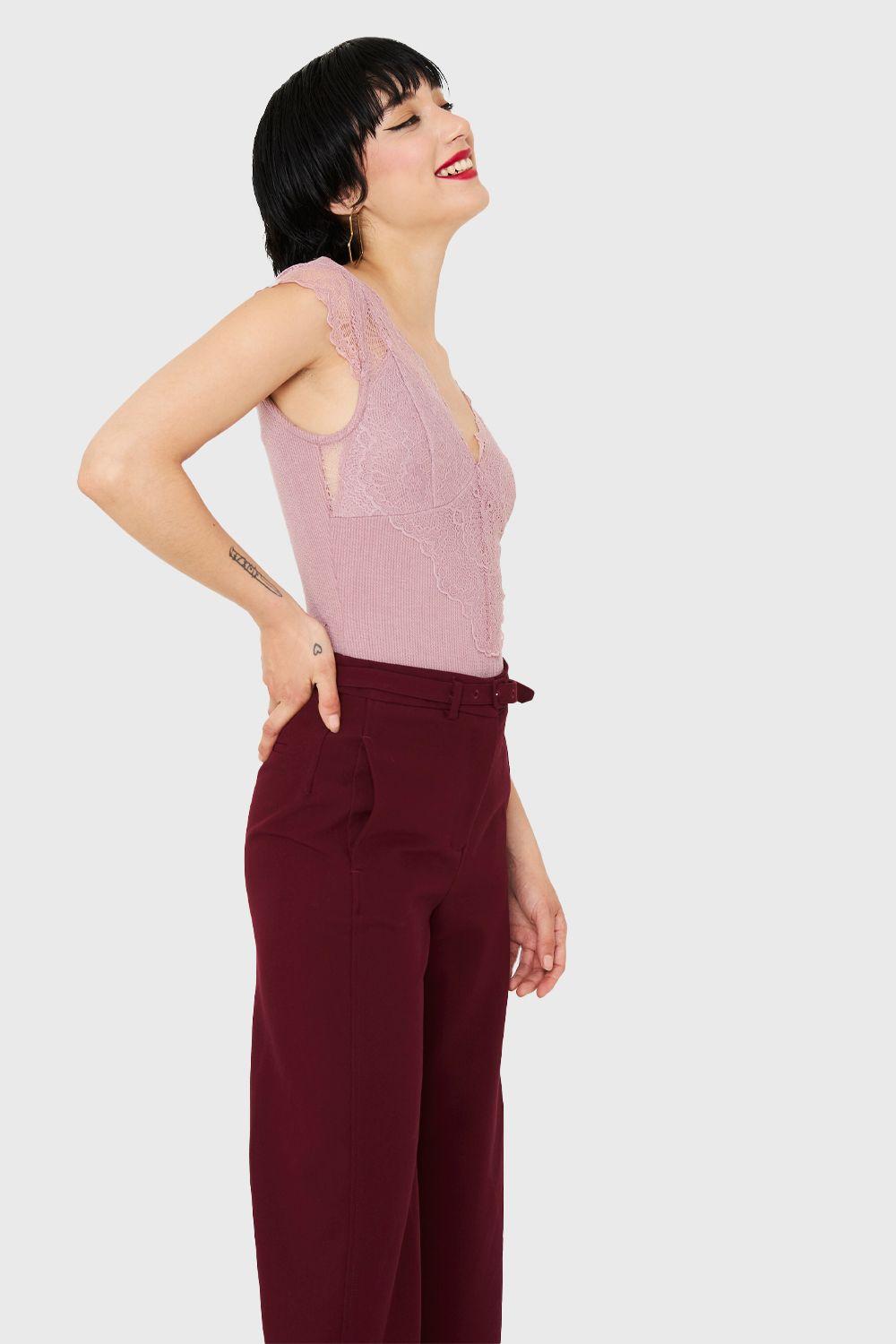 Body Canesú Encaje Rosa Nicopoly-2