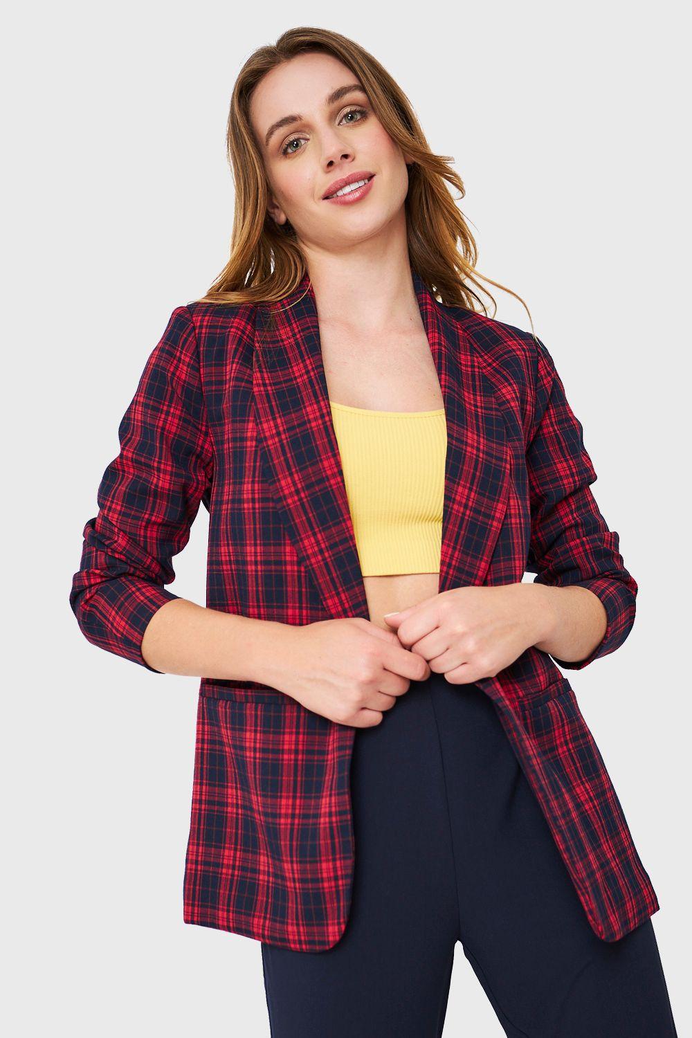 Blazer Escocés Rojo Nicopoly-0