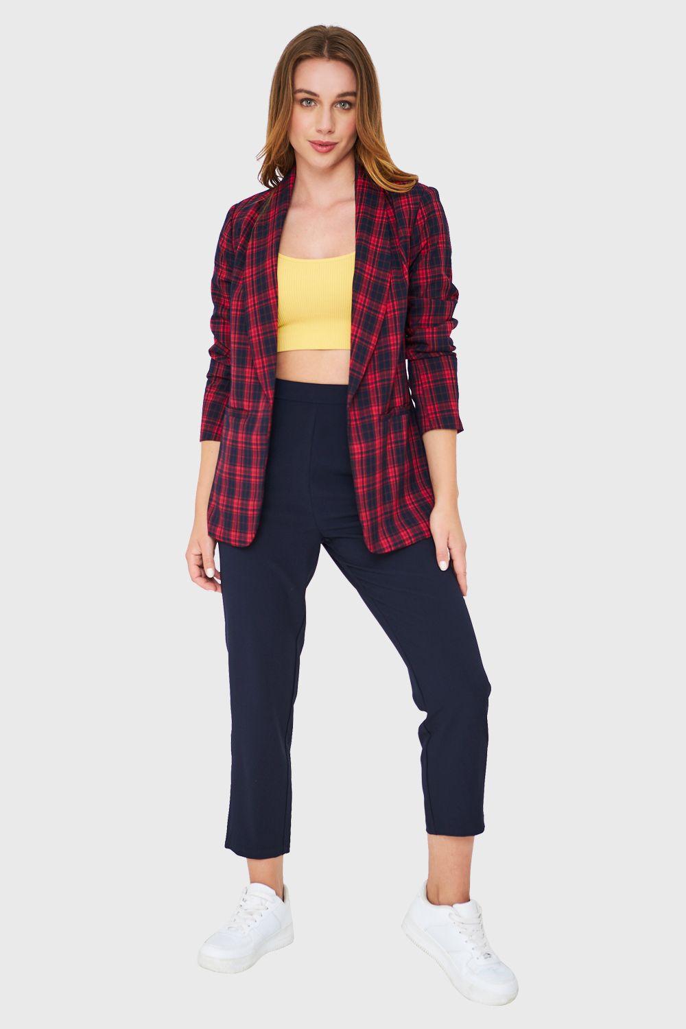 Blazer Escocés Rojo Nicopoly-1