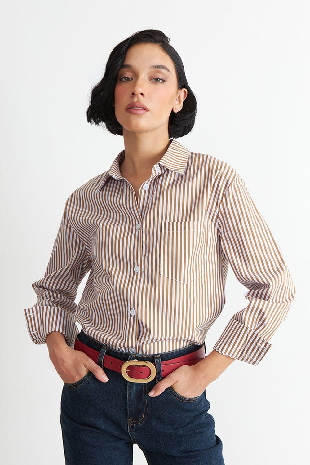 Camisa Rayas Café Nicopoly-4