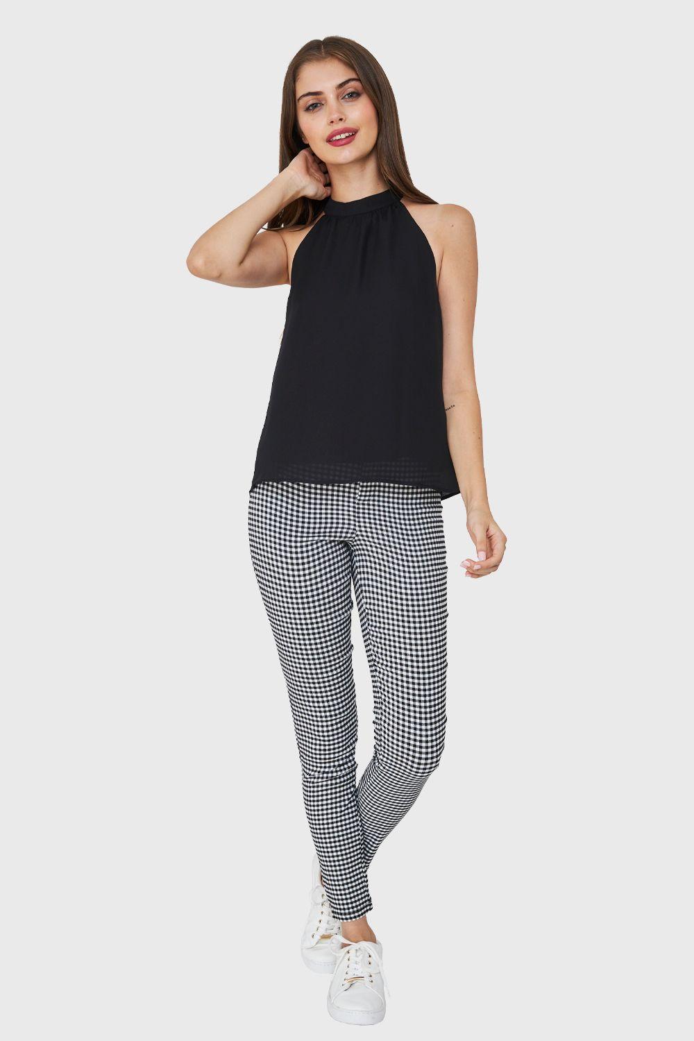 Blusa Halter Negro Nicopoly-1