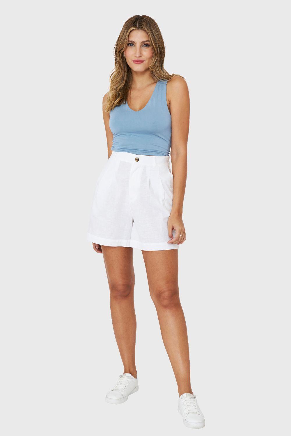 Short Tiro Alto Blanco Nicopoly-1