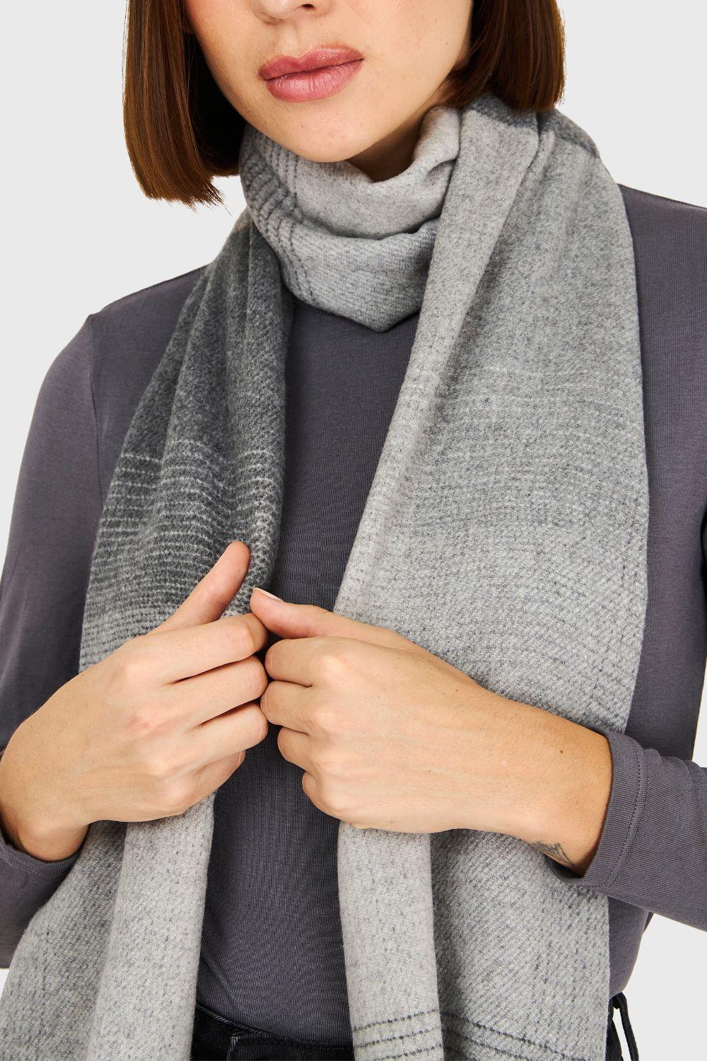 Bufanda Cuadrillé Pequeña Gris Nicopoly-3
