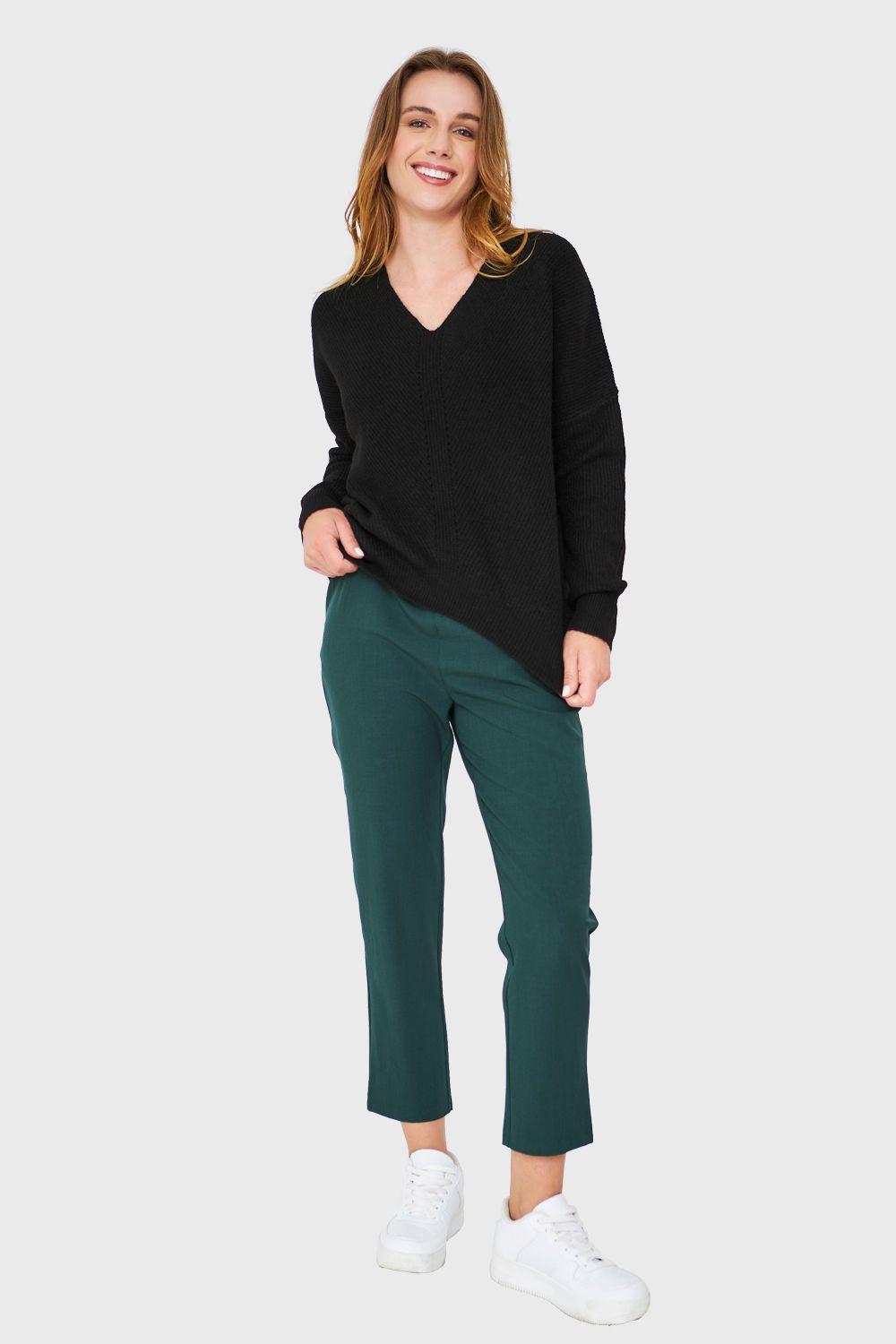 Sweater Holgado Negro Nicopoly-1