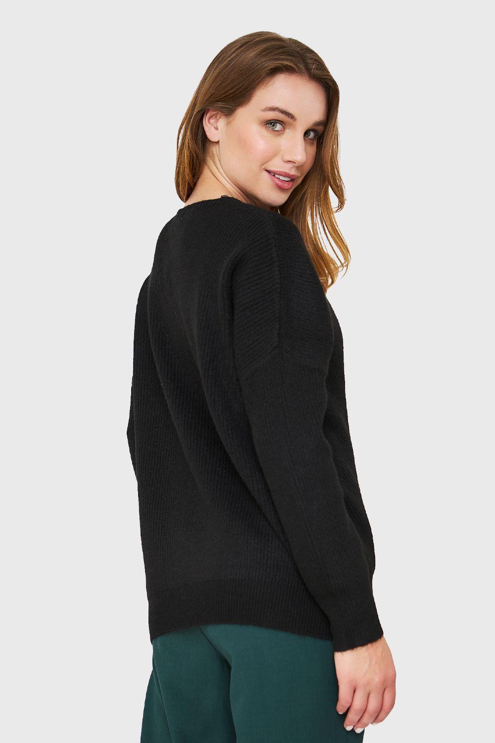 Sweater Holgado Negro Nicopoly-3