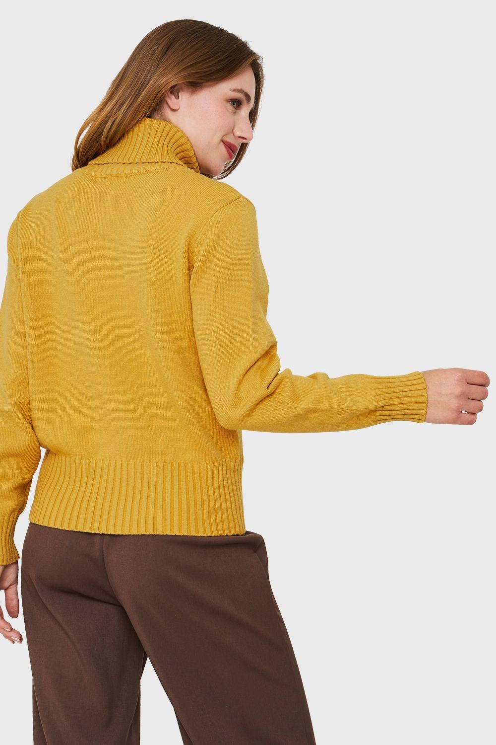 Sweater Tipo Cadeneta Mostaza Nicopoly-3