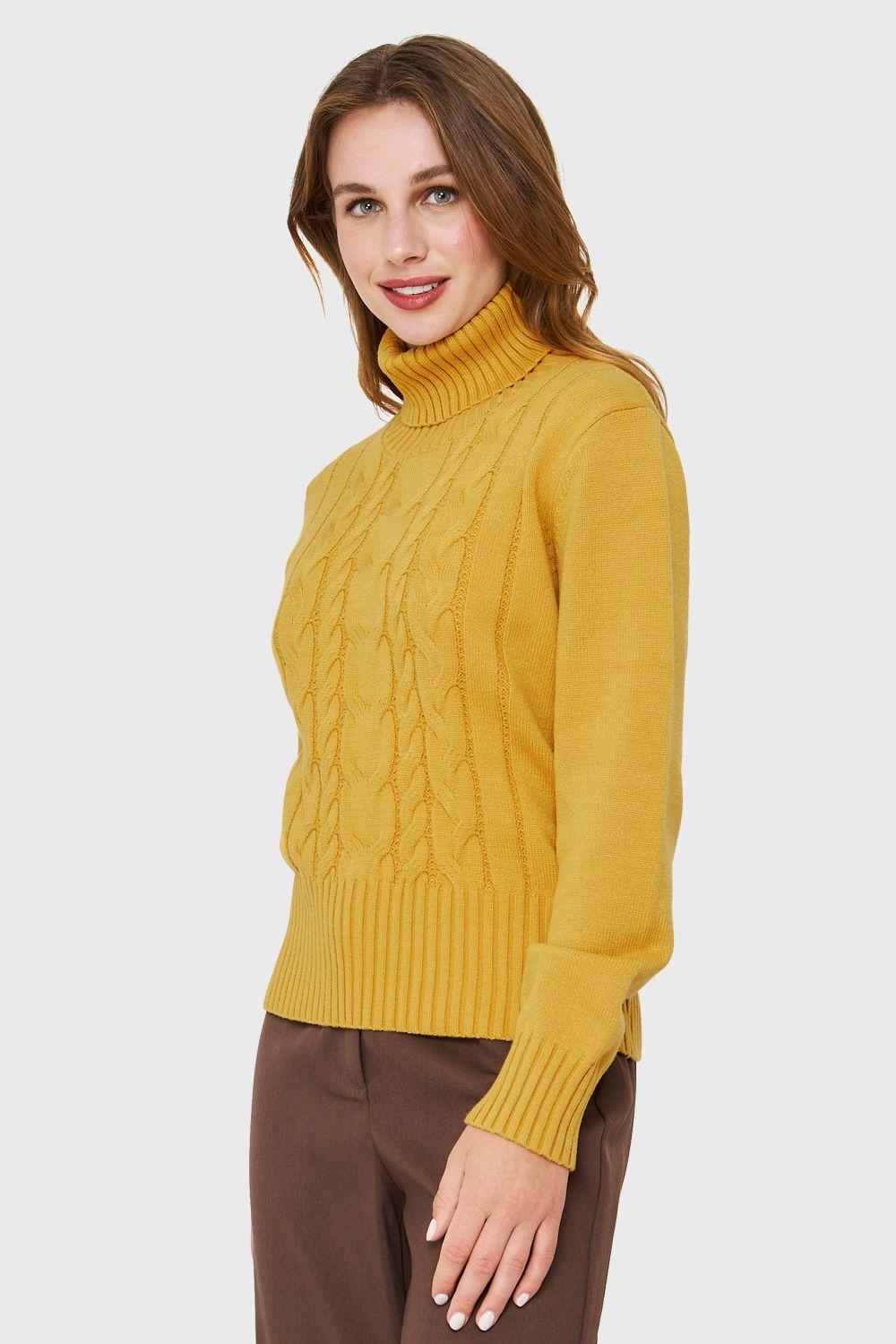 Sweater Tipo Cadeneta Mostaza Nicopoly-2