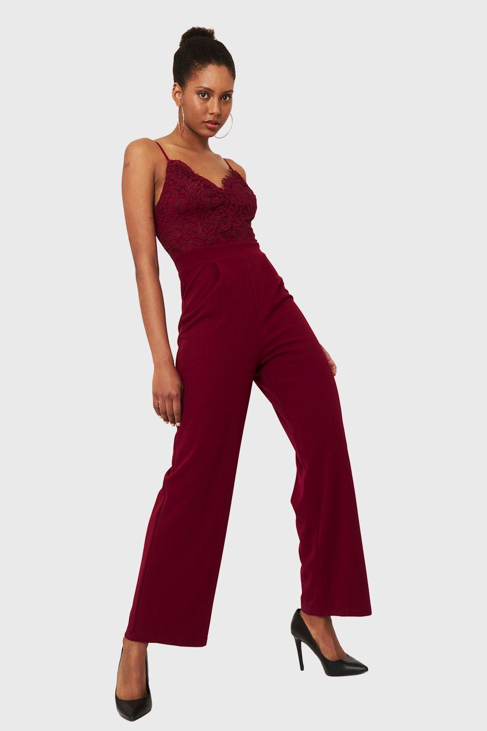 Enterito Canesú Encaje Burdeo Nicopoly-3