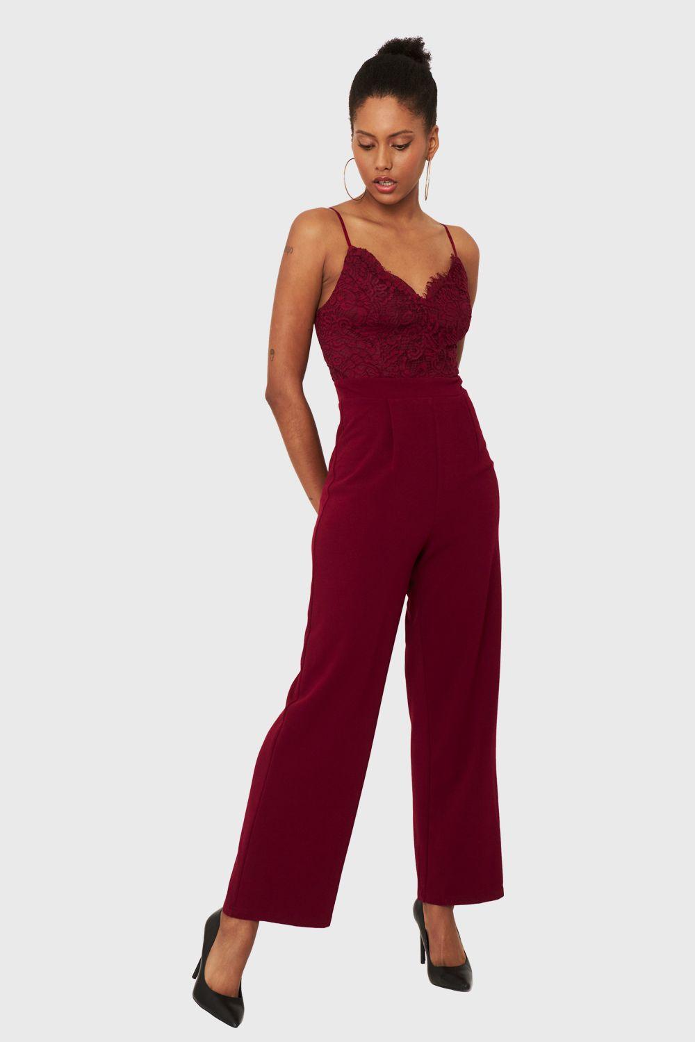 Enterito Canesú Encaje Burdeo Nicopoly-4