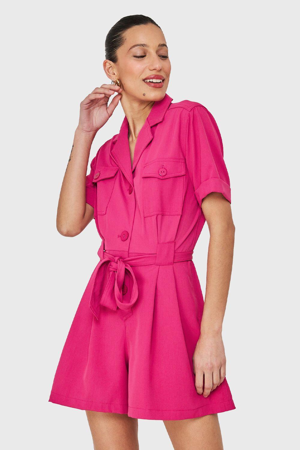 Enterito Corto Tipo Cargo Fucsia Nicopoly-4