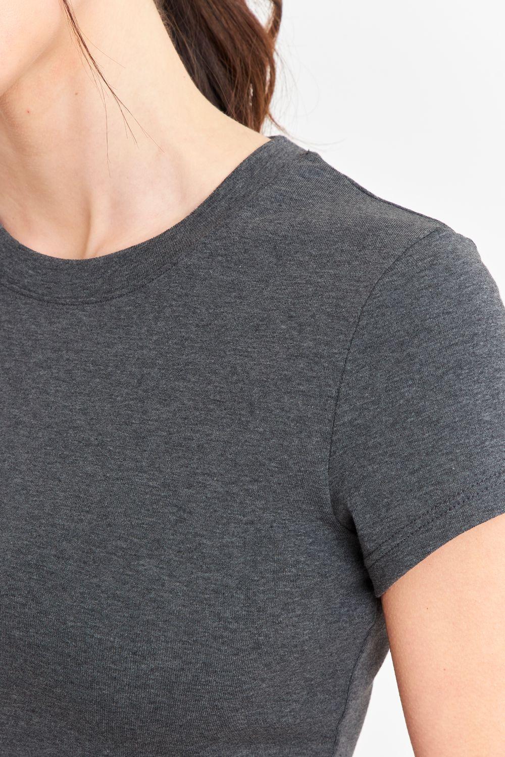 Polera Manga Corta Básica Gris Grafito Nicopoly-5