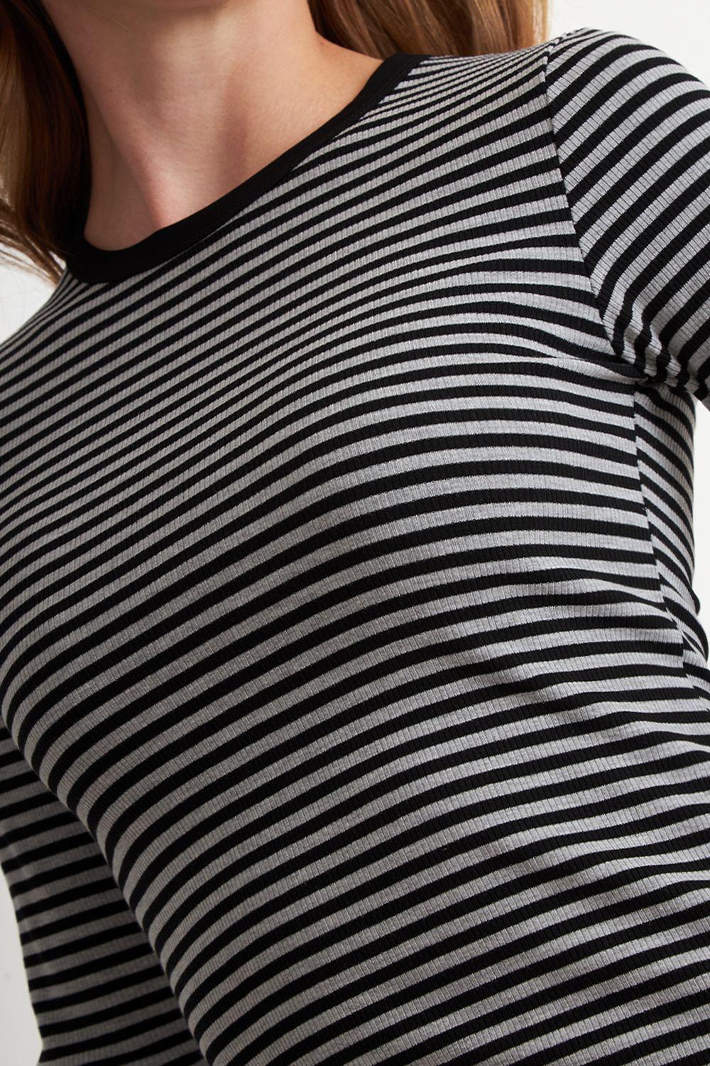 Polera Rayas Manga Larga Grafito Nicopoly-5