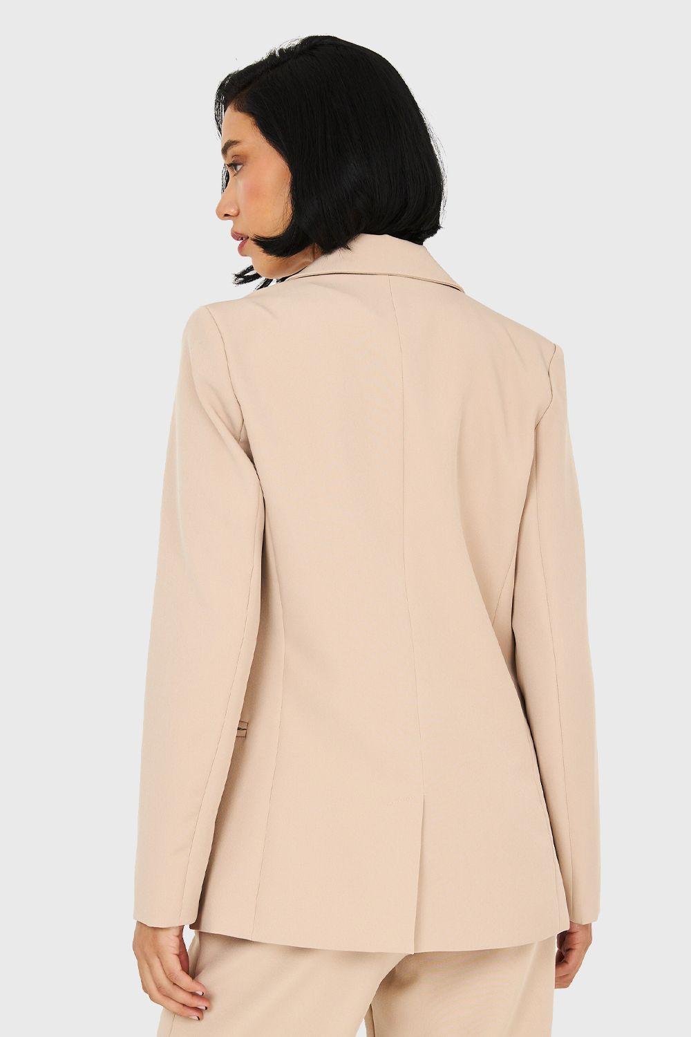Blazer De Tope Botones Decorativos Khaki Nicopoly-3