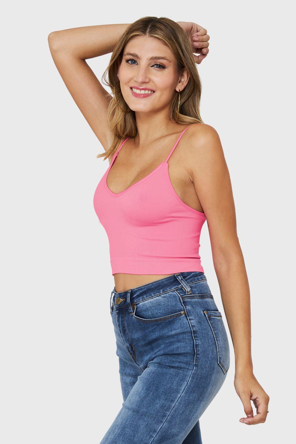 Peto Escote En V Rosado Nicopoly-2