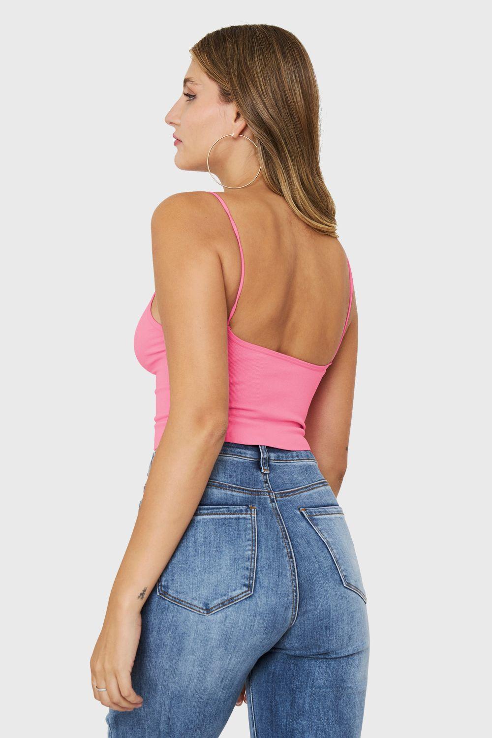 Peto Escote En V Rosado Nicopoly-3