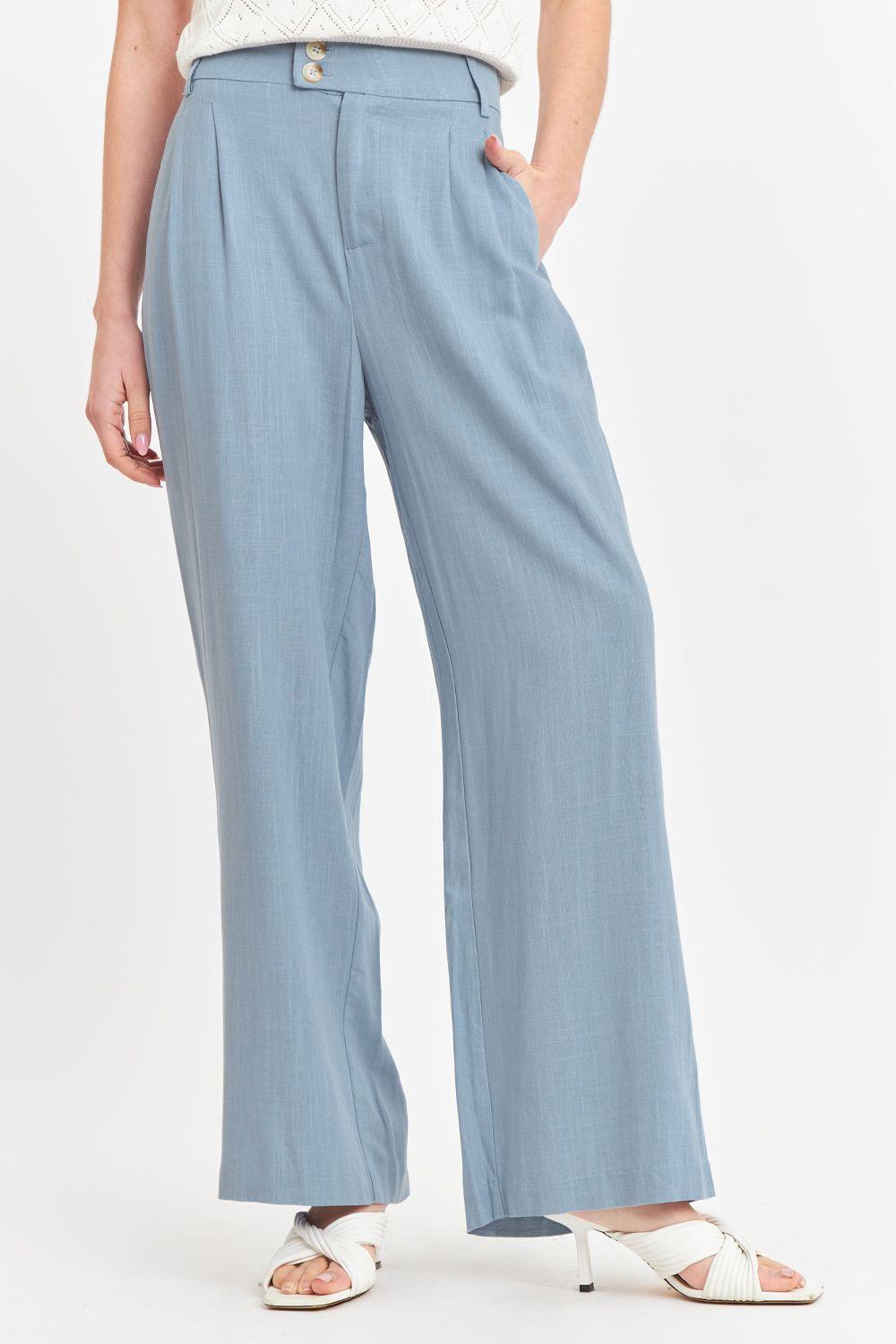 Pantalón Dos Botones Celeste Nicopoly-0