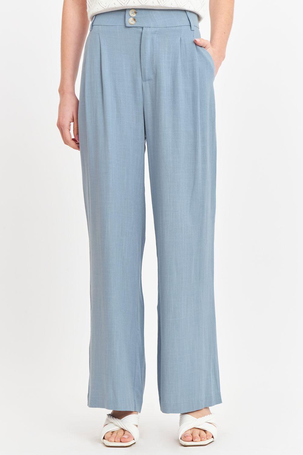 Pantalón Dos Botones Celeste Nicopoly-4