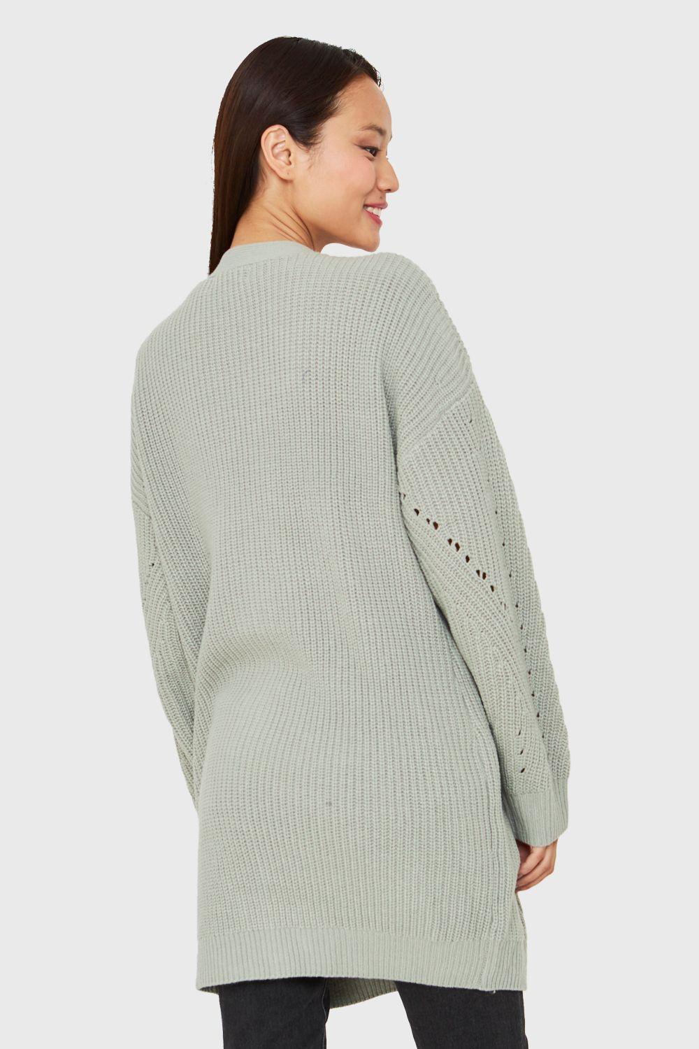 Cárdigan Básico Oversize Menta Nicopoly-3