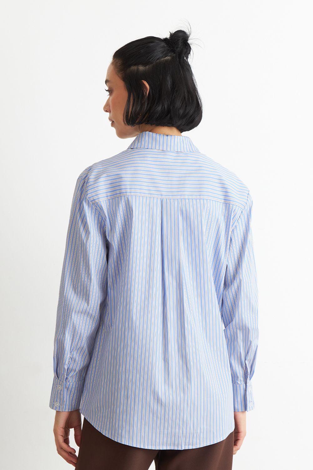 Camisa Rayas Celeste Nicopoly-3