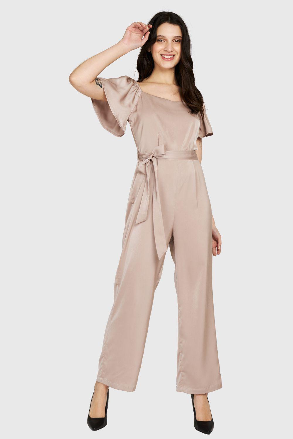 Enterito Tipo Satín Lazo Nude Nicopoly-0