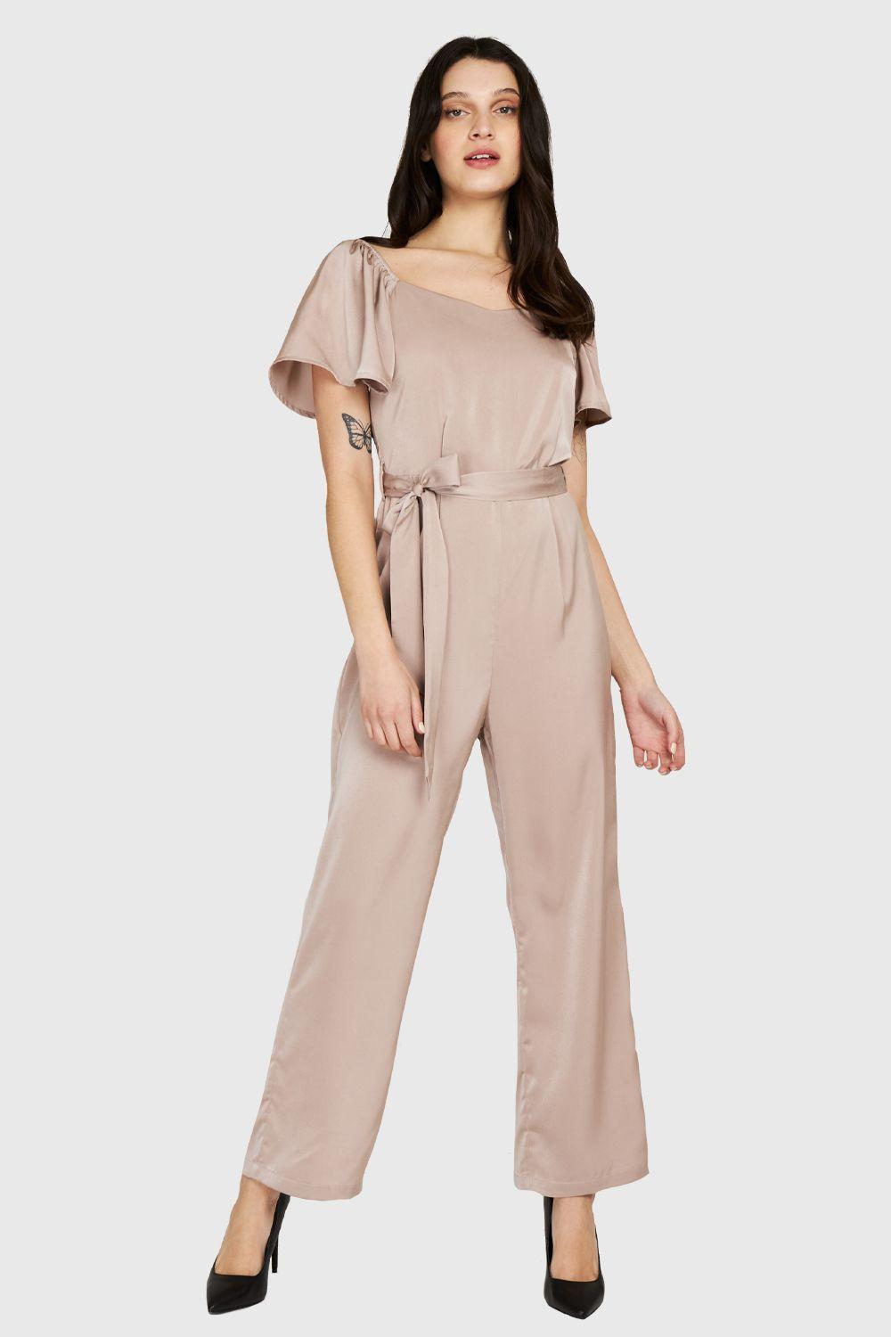 Enterito Tipo Satín Lazo Nude Nicopoly-1