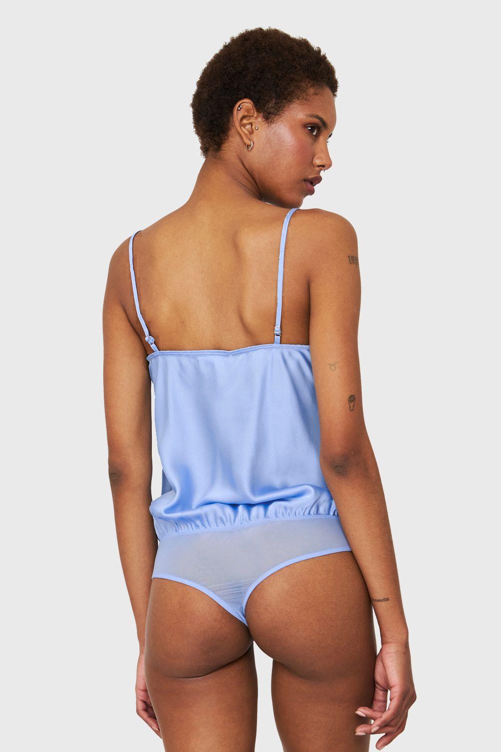 Body Escote Drapeado Celeste Nicopoly-3