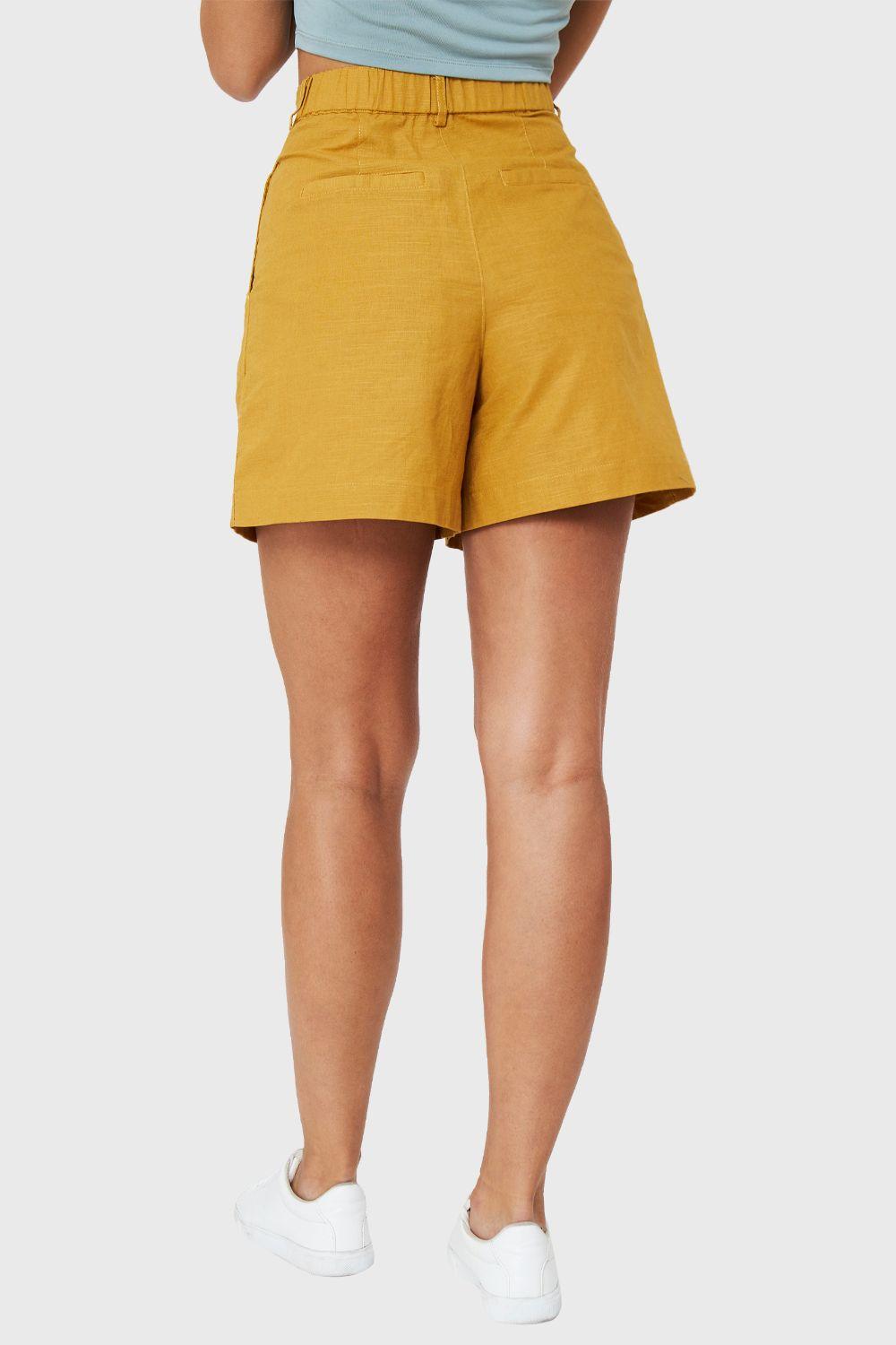 Short Tiro Alto Mostaza Nicopoly-3