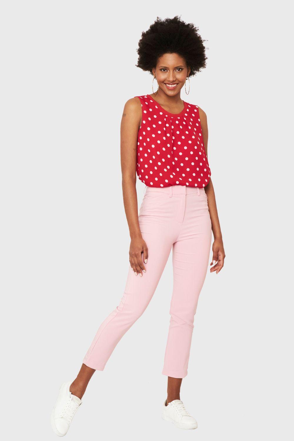Blusa Básica Lunares Rojo Nicopoly-1
